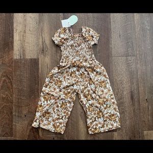 Sweet Honey 2T Golden Blooms Smocked Leggy Romper